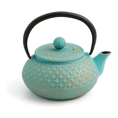 Quid 7407046 theepot ijzer 0,5 cl met roestvrijstalen filter, meerkleurig (turquoise/goud) Quid 7407046 theepot ijzer 0,5 cl met roestvrijstalen filter, meerkleurig (turquoise/goud)