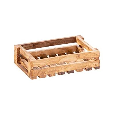 APS Tafel Caddy Olive 22 x 15 cm hoogte 6 cm olijfhout (elk stuk is uniek, kleur en nerf kunnen variëren APS Tafel Caddy Olive 22 x 15 cm hoogte 6 cm olijfhout (elk stuk is uniek, kleur en nerf kunnen variëren