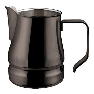 Ilsa Evolution melkkannetje voor cappuccino en melk, roestvrij staal 18/10, zwart, kopjes 3, 35 cl Ilsa Evolution melkkannetje voor cappuccino en melk, roestvrij staal 18/10, zwart, kopjes 3, 35 cl