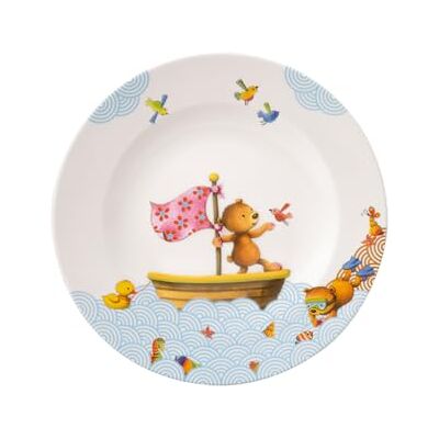 Villeroy & Boch Happy as a Bear dinerbord voor kinderen, porselein, 21,5 cm, wit/meerkleurig Villeroy & Boch Happy as a Bear dinerbord voor kinderen, porselein, 21,5 cm, wit/meerkleurig
