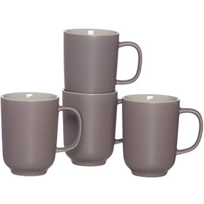 Ritzenhoff & Breker Koffiebekerset Jasper, 4-delig, elk 320 ml, taupe, steengoed Ritzenhoff & Breker Koffiebekerset Jasper, 4-delig, elk 320 ml, taupe, steengoed