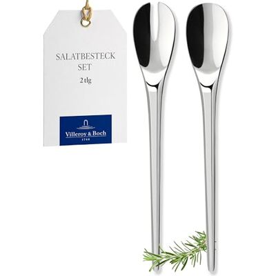 Villeroy & Boch Villeroy and Boch NewMoon saladebestek, 2-delig, veelzijdig bestekset, voor dagelijks gebruik en feestelijke tafel, roestvrij staal, vaatwasmachinebestendig Villeroy & Boch Villeroy and Boch NewMoon saladebestek, 2-delig, veelzijdig bestekset, voor dagelijks gebruik en feestelijke tafel, roestvrij staal, vaatwasmachinebestendig