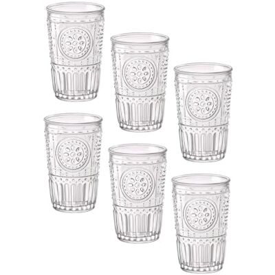 Bormioli Rocco Romantisch glazen set 1 stuks (lichte kleur, 340 ml, vaatwasmachinebestendig, waterglas, voor cocktails/water) Bormioli Rocco Romantisch glazen set 1 stuks (lichte kleur, 340 ml, vaatwasmachinebestendig, waterglas, voor cocktails/water)