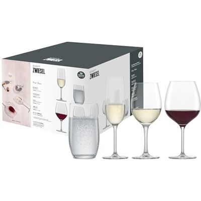 Schott Zwiesel For You Set van 16 witte wijnglazen, rode wijnglazen, champagneglazen en bekers, vaatwasmachinebestendig, gemaakt in Duitsland (artikelnummer 124093) Schott Zwiesel For You Set van 16 witte wijnglazen, rode wijnglazen, champagneglazen en bekers, vaatwasmachinebestendig, gemaakt in Duitsland (artikelnummer 124093)