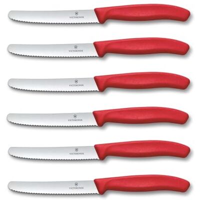 Victorinox Rode plastic tomaat en tafel Victorinox Rode plastic tomaat en tafel