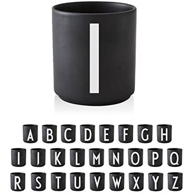 Design Letters A-Z Gepersonaliseerde koffiemokken, set van porselein, grote zwarte koffiemokken, koffiemokken, theekopjes, herbruikbare reismokken, cadeau voor haar, haar, 325 ml Design Letters A-Z Gepersonaliseerde koffiemokken, set van porselein, grote zwarte koffiemokken, koffiemokken, theekopjes, herbruikbare reismokken, cadeau voor haar, haar, 325 ml