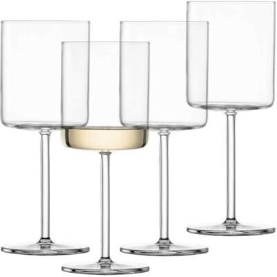 Schott Zwiesel Modo Set van 4 rechte witte wijnglazen voor witte wijn, Tritan-kristalglazen, vaatwasmachinebestendig, gemaakt in Duitsland (artikelnummer 119900) Schott Zwiesel Modo Set van 4 rechte witte wijnglazen voor witte wijn, Tritan-kristalglazen, vaatwasmachinebestendig, gemaakt in Duitsland (artikelnummer 119900)