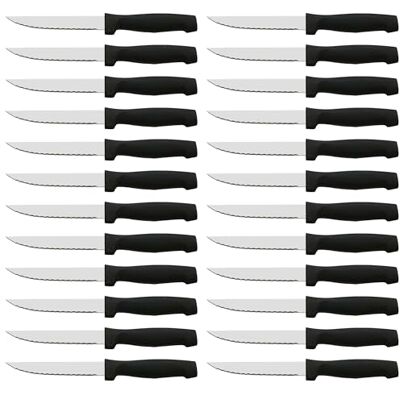 CUPERINOX Vleesmes, tafel- en steakmes, 24-delig, gezaagd lemmet, handvat van polypropyleen, roestvrij staal, 11 cm CUPERINOX Vleesmes, tafel- en steakmes, 24-delig, gezaagd lemmet, handvat van polypropyleen, roestvrij staal, 11 cm
