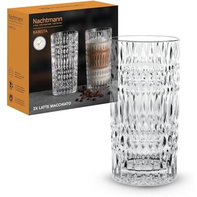 Nachtmann Spiegelau & , set van 2 Crystal latte macchiato glazen, 434 ml, barista etnische kleur 104903 Nachtmann Spiegelau & , set van 2 Crystal latte macchiato glazen, 434 ml, barista etnische kleur 104903