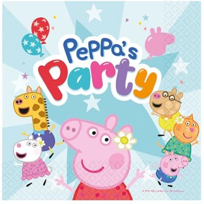 amscan Peppa Pig 9918339 servetten voor verjaardagsfeestjes, 16 stuks amscan Peppa Pig 9918339 servetten voor verjaardagsfeestjes, 16 stuks
