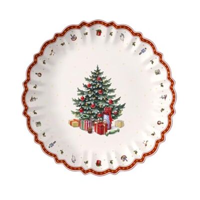 Villeroy & Boch Toy's Delight Holle schaal, rond, premium porselein, wit/rood, groot Villeroy & Boch Toy's Delight Holle schaal, rond, premium porselein, wit/rood, groot
