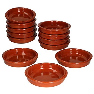 MamboCat Cazuela 12 stuks keramische kommen, diameter 12 cm, maat S, geëmailleerd, uniek, handgemaakt, antieke stijl MamboCat Cazuela 12 stuks keramische kommen, diameter 12 cm, maat S, geëmailleerd, uniek, handgemaakt, antieke stijl