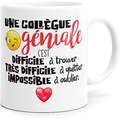 Luigi Collection Mok collega geniale vrouw mok bericht humor grappige vriendschap. Origineel cadeau-idee vertrek met pensioen pot mutatie werk kantoor vriend man voor verjaardag Kerstmis keramiek. Luigi Collection Mok collega geniale vrouw mok bericht humor grappige vriendschap. Origineel cadeau-idee vertrek met pensioen pot mutatie werk kantoor vriend man voor verjaardag Kerstmis keramiek.