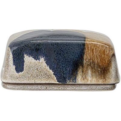 Bloomingville Jules botervloot, natuurlijke kleur, grijs, bruin, blauw, keramiek Bloomingville Jules botervloot, natuurlijke kleur, grijs, bruin, blauw, keramiek