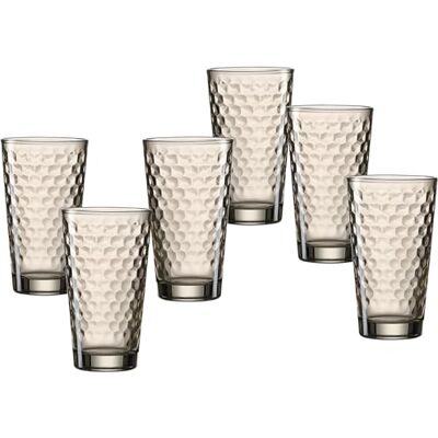 Ritzenhoff & Breker Favo Longdrinkglazen, bruin, 6 stuks Ritzenhoff & Breker Favo Longdrinkglazen, bruin, 6 stuks
