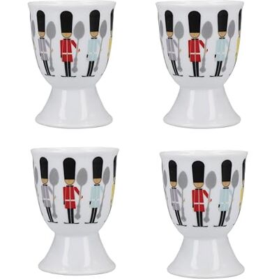 KitchenCraft Set van 4 eierdopjes van porselein KitchenCraft Set van 4 eierdopjes van porselein
