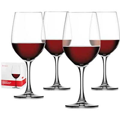 Spiegelau & Nachtmann, Winelovers 4090177 glazen, 580 ml, bordeaux, transparant, 4 stuks Spiegelau & Nachtmann, Winelovers 4090177 glazen, 580 ml, bordeaux, transparant, 4 stuks
