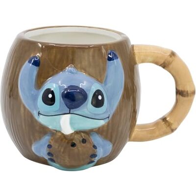Stor Stitch 3D Keramische Mok, 500 ml, mok in de vorm van een karakter, officiële licentie in geschenkdoos, origineel Collector-design Stor Stitch 3D Keramische Mok, 500 ml, mok in de vorm van een karakter, officiële licentie in geschenkdoos, origineel Collector-design