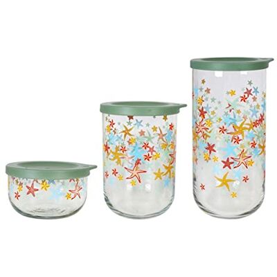 LAV Set van 3 Starfish Cristal potten LAV Set van 3 Starfish Cristal potten