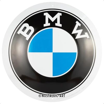 ART Retro metalen bord Ø 35 cm BMW logo cadeau-idee voor BMW-fans officieel gelicentieerd product (PLOP) metaal vintage design ART Retro metalen bord Ø 35 cm BMW logo cadeau-idee voor BMW-fans officieel gelicentieerd product (PLOP) metaal vintage design