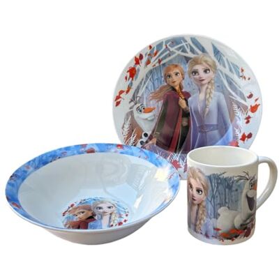 CARTOON 3-delige set keramische frozen disney mok platte schaal kinderservies in verpakking CARTOON 3-delige set keramische frozen disney mok platte schaal kinderservies in verpakking