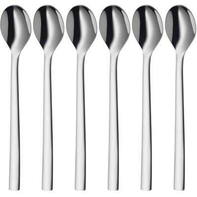 WMF Nuova 1291396046 Latte Macchiato lepels 6-delig, lengte 19cm, Cromargan®, Vaatwasmachinebestendig, Geschenkverpakking WMF Nuova 1291396046 Latte Macchiato lepels 6-delig, lengte 19cm, Cromargan®, Vaatwasmachinebestendig, Geschenkverpakking