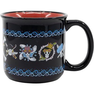 Stor Keramische mok One Piece, 400 ml, ontbijtmok met origineel design, magnetron- en vaatwasmachinebestendig, ideaal voor koffie, thee en chocolade Stor Keramische mok One Piece, 400 ml, ontbijtmok met origineel design, magnetron- en vaatwasmachinebestendig, ideaal voor koffie, thee en chocolade