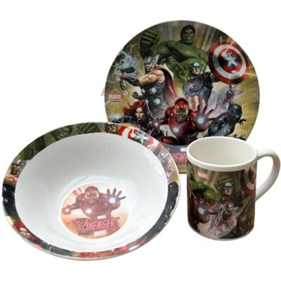 CARTOON 3-delige set keramische avengers marvel mok schaal schaal kinderservies in verpakking CARTOON 3-delige set keramische avengers marvel mok schaal schaal kinderservies in verpakking