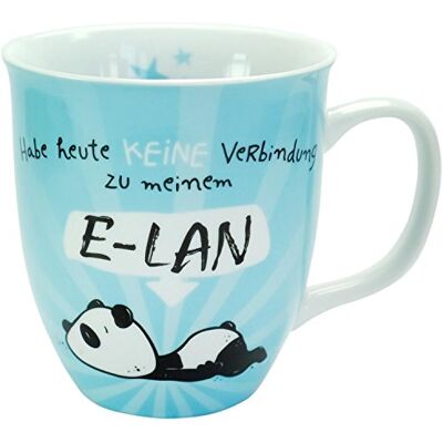 Sheepworld Hope en Gloria 45672 mok met panda-motief E-LAN, blauw Sheepworld Hope en Gloria 45672 mok met panda-motief E-LAN, blauw