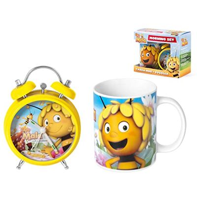 Home Disney Maya de bij wekker met mok, porselein/kunststof, meerkleurig, 2 stuks Home Disney Maya de bij wekker met mok, porselein/kunststof, meerkleurig, 2 stuks