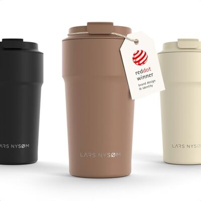 LARS NYSØM Thermosbeker voor koffie, 500 ml, reisbeker, thermosbeker voor Thermo Coffee Mug to go 4 uur warm en 8 uur koud thermobeker voor koffie op reis thermobeker van roestvrij staal LARS NYSØM Thermosbeker voor koffie, 500 ml, reisbeker, thermosbeker voor Thermo Coffee Mug to go 4 uur warm en 8 uur koud thermobeker voor koffie op reis thermobeker van roestvrij staal
