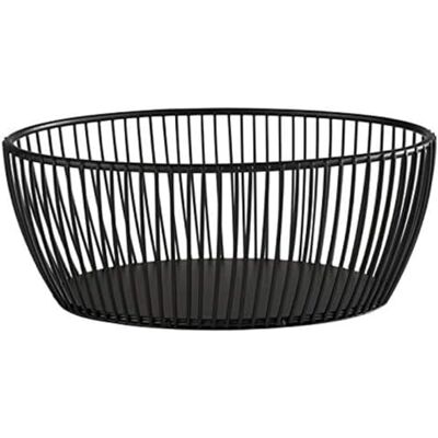APS Metalen ovale netmand, maat L 20 cm, breedte 15 cm, hoogte 8 cm, broodmand, fruitmand, groentemand, stapelbaar, zwart, vaatwasmachinebestendig APS Metalen ovale netmand, maat L 20 cm, breedte 15 cm, hoogte 8 cm, broodmand, fruitmand, groentemand, stapelbaar, zwart, vaatwasmachinebestendig
