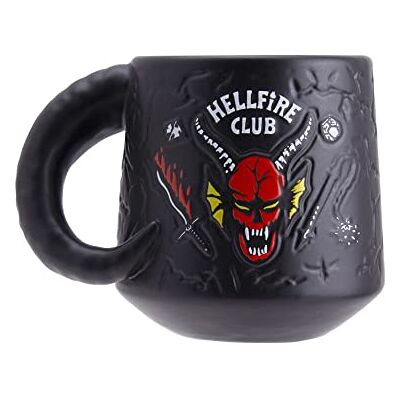 Paladone Hellfire Club Stranger Things Mok, officiële Netflix-merchandise, keramische mok met reliëf met demonen, cadeau voor Stranger Things-fans, 400 ml Paladone Hellfire Club Stranger Things Mok, officiële Netflix-merchandise, keramische mok met reliëf met demonen, cadeau voor Stranger Things-fans, 400 ml