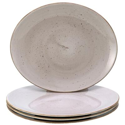 Creatable , 24753 Serie Vintage Nature 4-delige set porseleinen steakborden voor 4 personen, vaatwasser- en magnetronbestendig, Made in Europe Creatable , 24753 Serie Vintage Nature 4-delige set porseleinen steakborden voor 4 personen, vaatwasser- en magnetronbestendig, Made in Europe