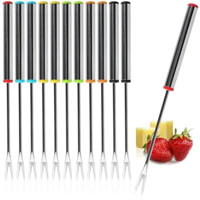 com-four ® 12 x fonduevorken van roestvrij staal (18 cm), voor fondue com-four ® 12 x fonduevorken van roestvrij staal (18 cm), voor fondue