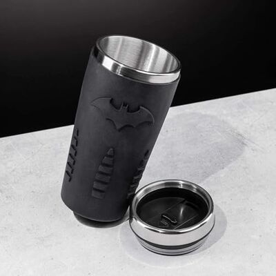 Paladone PP4380BM Batman Reisbeker, herbruikbare koffie- en theebeker, gemakkelijk te reinigen, dubbelwandige isolatie, inhoud 450 ml, morsbestendig, zwart, 9 stuks Paladone PP4380BM Batman Reisbeker, herbruikbare koffie- en theebeker, gemakkelijk te reinigen, dubbelwandige isolatie, inhoud 450 ml, morsbestendig, zwart, 9 stuks