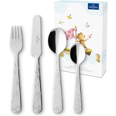 Villeroy & Boch Villeroy en Boch Happy as a Bear kinderbestekset, 4-delig, roestvrij staal Villeroy & Boch Villeroy en Boch Happy as a Bear kinderbestekset, 4-delig, roestvrij staal