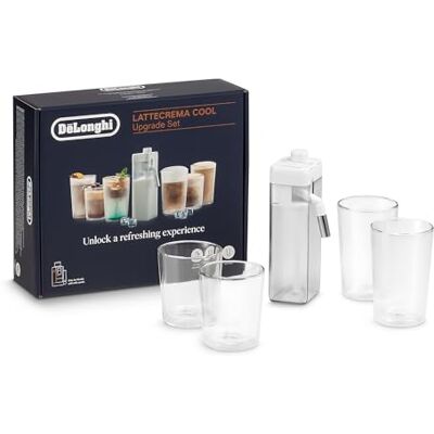 De'Longhi Rivelia LatteCrema DLSC032 Cool Upgrade voor koude recepten, Cappuccinatore Solo koffiemachines, Rivelia, incl. Latte Crema Cool karaf, 2 dubbelwandige glazen 400 ml en 2 x 480 ml De'Longhi Rivelia LatteCrema DLSC032 Cool Upgrade voor koude recepten, Cappuccinatore Solo koffiemachines, Rivelia, incl. Latte Crema Cool karaf, 2 dubbelwandige glazen 400 ml en 2 x 480 ml