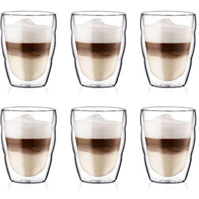 Bodum 10484-10-12 Pilatus glazen, dubbelwandig, 0,25 l transparant, 6-delig Bodum 10484-10-12 Pilatus glazen, dubbelwandig, 0,25 l transparant, 6-delig
