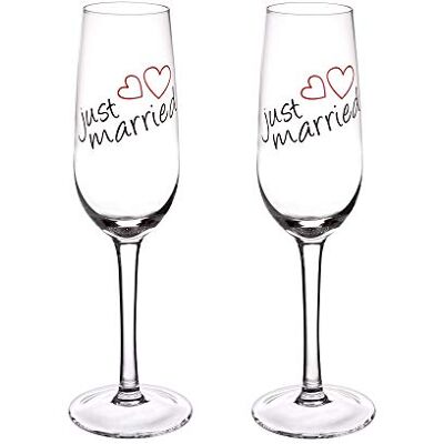 GRÄWE Just Married champagneglazen, 210 ml, 2 stuks GRÄWE Just Married champagneglazen, 210 ml, 2 stuks