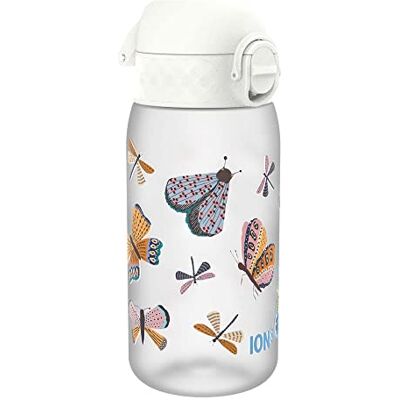 Ion8 Drinkfles voor kinderen, 350 ml, lekvrij, gemakkelijk te openen, veilige vergrendeling, vaatwasmachinebestendig, BPA-vrij, draaggreep, gemakkelijk te reinigen, koolstofneutraal, vlinders Ion8 Drinkfles voor kinderen, 350 ml, lekvrij, gemakkelijk te openen, veilige vergrendeling, vaatwasmachinebestendig, BPA-vrij, draaggreep, gemakkelijk te reinigen, koolstofneutraal, vlinders