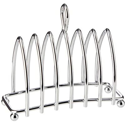 KitchenCraft KCTOAST Toasthouder 6 schijven verchroomd metaal 16 x 15 x 7 cm KitchenCraft KCTOAST Toasthouder 6 schijven verchroomd metaal 16 x 15 x 7 cm