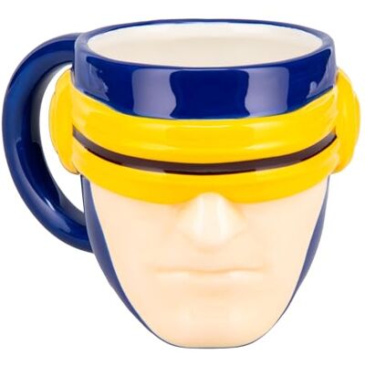 Paladone X-Men Cylcops Warmtewisselende gevechtsvizierbeker, officieel gelicentieerd Marvel 550 ml, oversized koffiemok voor thee, warme chocolademelk en meer, cadeau van Paladone X-Men Cylcops Warmtewisselende gevechtsvizierbeker, officieel gelicentieerd Marvel 550 ml, oversized koffiemok voor thee, warme chocolademelk en meer, cadeau van