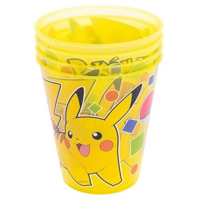 Stor Set van 4 Joy polypropyleen bekers 285 ml Pokemon Stor Set van 4 Joy polypropyleen bekers 285 ml Pokemon