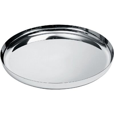 Alessi Ronde plaat, roestvrij staal, zilver, 23,5 x 38 x 13,5 cm Alessi Ronde plaat, roestvrij staal, zilver, 23,5 x 38 x 13,5 cm