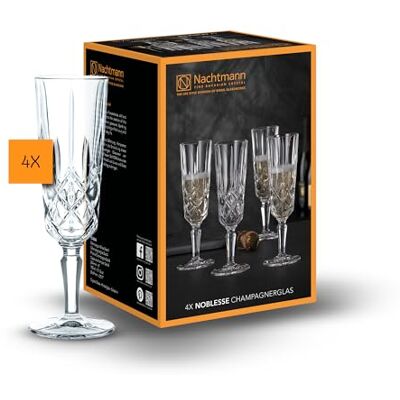 Nachtmann Spiegelau & Noblesse Z109580 Lot de 4 flûtes à champagne en verre Transparent Capacité env. ml Nachtmann Spiegelau & Noblesse Z109580 Lot de 4 flûtes à champagne en verre Transparent Capacité env. ml
