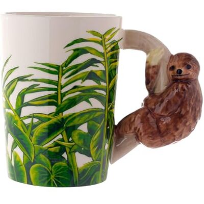 Puckator 3D-mok met handvat in de vorm van een luiaard voor kinderen, theekop, koffie, penhouder, speelgoed, cadeau, meerkleurig, hoogte 11 cm, breedte 13,5 cm, diepte 8,5 cm Puckator 3D-mok met handvat in de vorm van een luiaard voor kinderen, theekop, koffie, penhouder, speelgoed, cadeau, meerkleurig, hoogte 11 cm, breedte 13,5 cm, diepte 8,5 cm