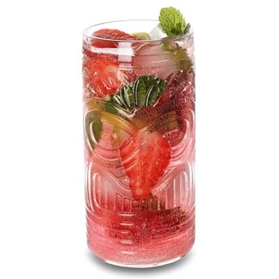Topkapi Tiki 4 stuks Okano cocktailglazen Tiki Tai Rhum Cocktail, Tiki Bar Serie, H 15 cm, 490 ml, XL Topkapi Tiki 4 stuks Okano cocktailglazen Tiki Tai Rhum Cocktail, Tiki Bar Serie, H 15 cm, 490 ml, XL