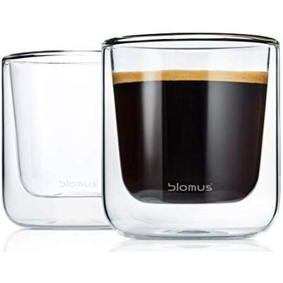 blomus Set van 2 Latte Macchiato glazen van Nero (85 mm) blomus Set van 2 Latte Macchiato glazen van Nero (85 mm)