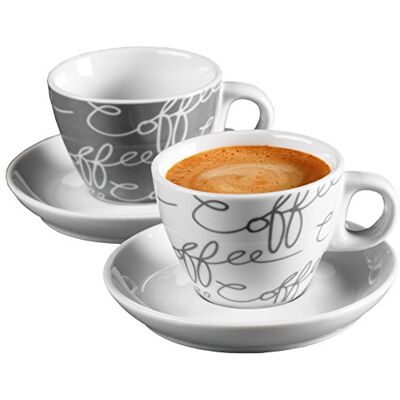 Ritzenhoff & Breker Espressoset Cornello, 4-delig, grijs, 80 ml Ritzenhoff & Breker Espressoset Cornello, 4-delig, grijs, 80 ml